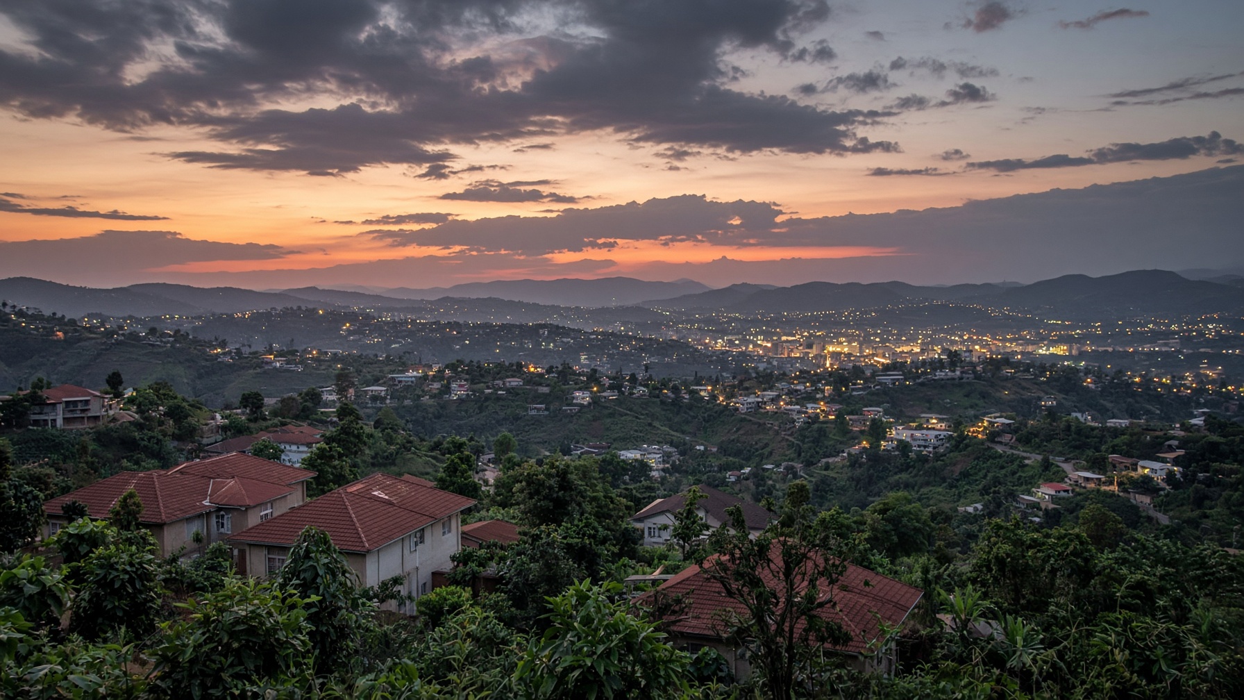 Kigali at dusk